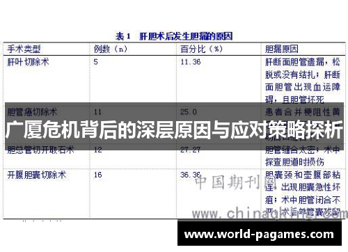 广厦危机背后的深层原因与应对策略探析