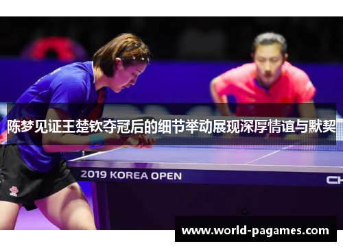 陈梦见证王楚钦夺冠后的细节举动展现深厚情谊与默契